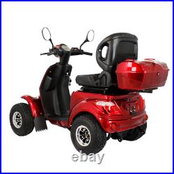 4 Wheels Electric Mobility Scooter Power Wheel Chair 1000W Motor Seniors Travel