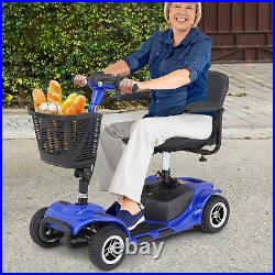 4 Wheels Mobility Scooter Electric Power Wheel Chair withAdjustable Seat+Handrail