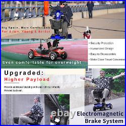 4 Wheels Mobility Scooter Power Wheel Chair Electric Device Compact For Elderly