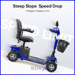 4 Wheels Mobility Scooter Power Wheel Chairs Electric Device Compact with Light