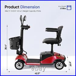 4 Wheels Mobility Scooter Power Wheelchair Folding Electric Scooters For Travel