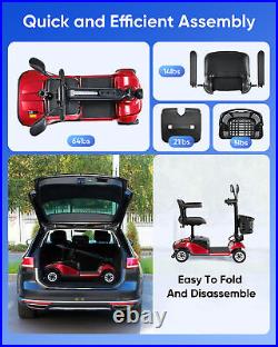 4 Wheels Mobility Scooter Power Wheelchair Folding Electric Scooters For Travel