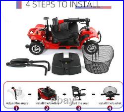 4 Wheels Mobility Scooter Power Wheelchair Folding Electric Scooters Home Travel
