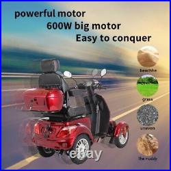 800W Heavy Duty Four Wheel Mobility Scooters for Seniors & Adult 500lbs Capacity