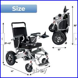 Dual Motor Adult Wheelchair Lightweight 37.5lbs Foldable Weight Capacity 265lbs