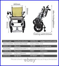Electric Folding Power Wheelchair Lightweight Wheel chair Mobility Aid Motorized