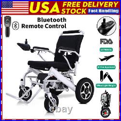 Electric Lightweight Wheelchair Power Mobility Aid Motorized Folding Wheel Chair