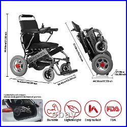 Electric Power Wheelchair Mobility Aid Folding Wheel Chair Lightweight Motorized