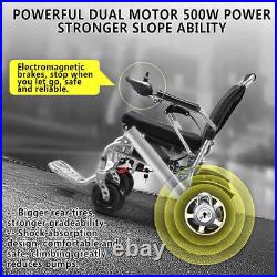 Electric Wheelchair Power Wheel chair Lightweight Mobility Aid Folding Foldable
