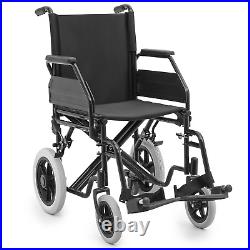 FDA APPROVEDFoldable Medical Transport Wheelchair 17 Seat withRemovable Armrest