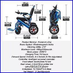 Folding Electric Power Wheelchair Power Lightweight Mobility Aid MotorizedrTdP