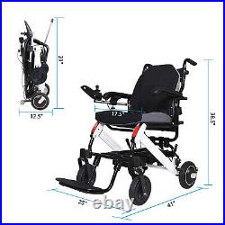Folding Electric Wheelchair Power Chair Lightweight Mobility Aid Motorized USAnO