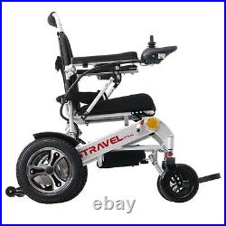 Lightweight Mobility Chair Folding Carry Electric Power Wheelchair, SILVER