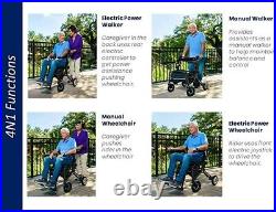 Miracle Mobility 4N1 Ultra-Lightweight Folding Electric Wheelchair & Walker