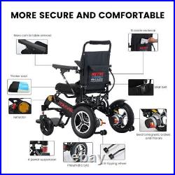 Outdoor Portable Electric Power Wheelchair Folding Mobility Scooter with Footplate