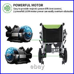 PCMOS Foldable Electric Wheelchair Lightweight Power Mobility Aid 10Ah