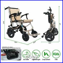 Power E-Wheelchair Mobility Aid Motorized Wheel chair Folding Lightweight 2024