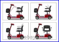 US 4 Wheels Mobility Scooter Electric Powered Wheelchair Device for Adult Home